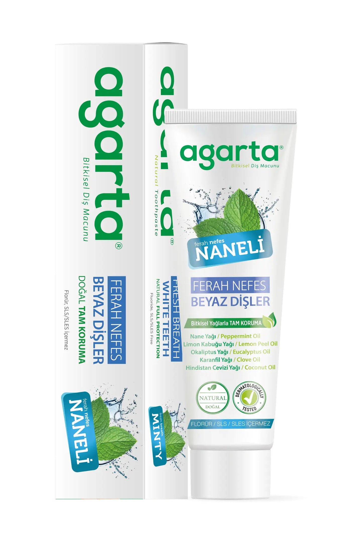 Agarta Doğal Diş Macunu Naneli 100ml/130g