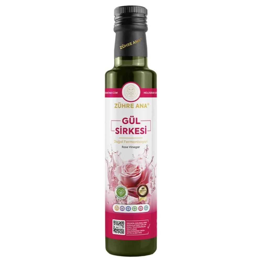 Zühre Ana Gül Sirkesi Doğal Fermantasyon 500ml