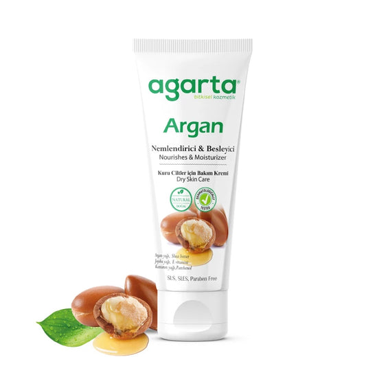Agarta Doğal Yüz ve El Besleyici Argan Yağlı Cilt Bakım Kremi 75ml