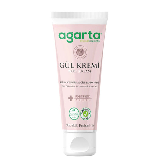Agarta Doğal Yüz ve El Nemlendirici Gül Aromalı Cilt Bakım Kremi 75ml