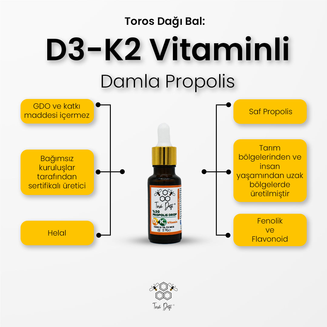 Propolis-Tropfen mit Vitamin D3-K2 20 ml