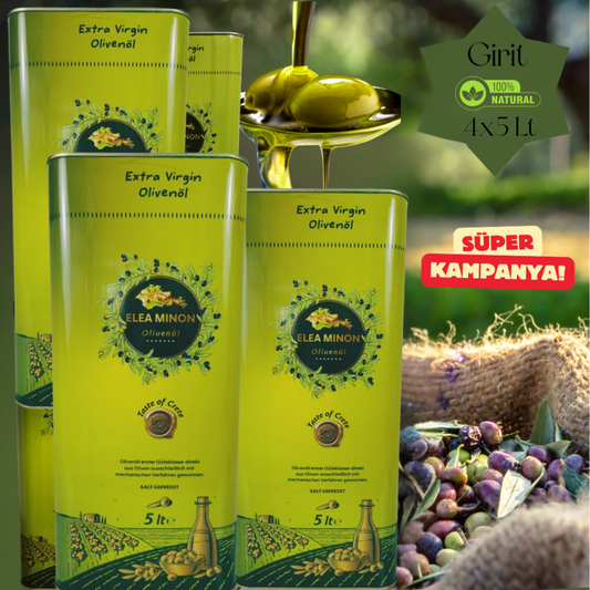 Elea Minon Naturel Sızma Zeytinyağı (5Lx4adet)