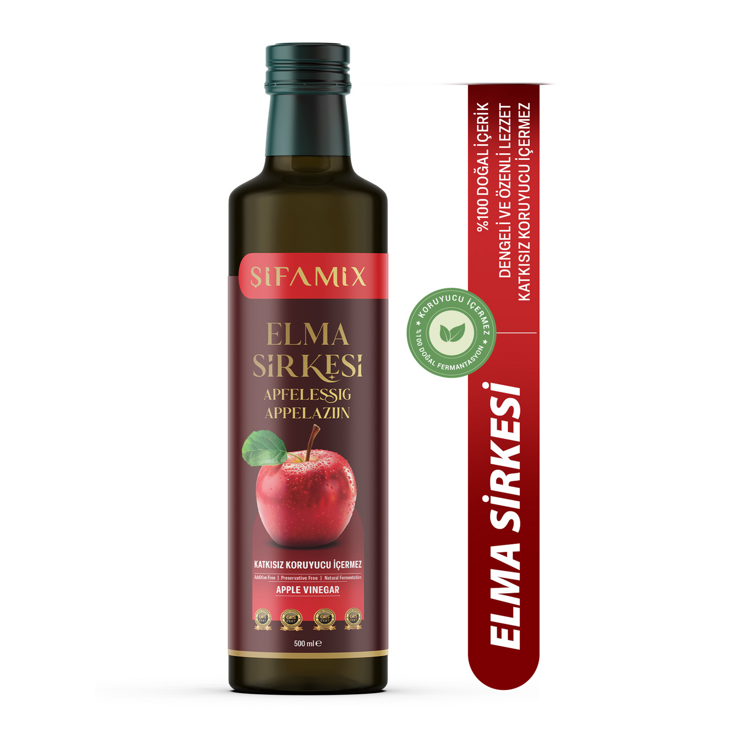 Shifamix Apfelessig, natürlich fermentiert, 500 ml