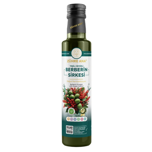 Zühre Ana Yeşil Cevizli Berberin Sirkesi Doğal Fermantasyon 500ml